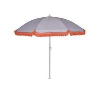 EZPELETA Parasol à Franges pour Plage Jardin Terrasse Balcon et Piscine, Léger et Pliable avec Protection Solaire UPF50+, 150cm, Tissu Imprimé Fleurs, Inclut Sac pour le Transporter.,Carreaux-Gris