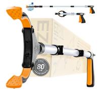 EZPIK 2X Pince Ramasse Objet, Déchets avec Aimants, pour Personnes Agées et Handicapés - Pince Telescopique Rotative pour Attraper Les Objets (2 Unités, Gris)
