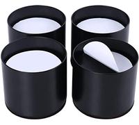 Ezprotekt Lot de 4 rehausseurs Ronds pour lit et Meubles - Taille de 5,1 cm - Ne fissurent Pas et ne rayent Pas Les sols - Acier Massif Robuste, Tasse encastrée de 0,75 Pouce (Noir, Paquet de 4)