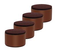 Ezprotekt Rehausseur de Meubles en Acier Carbone 5cm, Rehausseurs de Lit en Acier Carbone 3.15", Rehausseurs de Meubles pour Meubles Hauteur 5cm,Rond Marron