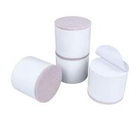 Ezprotekt Rehausseur de Meubles en Acier Carbone de 5 cm, Rehausseurs de Lit en Acier Carbone 6 cm, Rehausseurs de Meubles pour Meubles Hauteur 5 cm,Blanc Rond