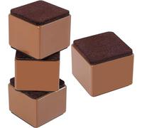 Ezprotekt Rehausseur de Meubles en Acier Carbone de 5 cm, Rehausseurs de Lit en Acier Carbone 6 cm, Rehausseurs de Meubles pour Meubles Hauteur 5 cm,Marron Carré