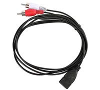 ezqnirk 1pcs 1.5m/5ft USB une prise femelle à 2RCA Bouchon masculin d'extension vidéo audio Câble ADAPTATEUR AUDIO AUDIO