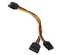 ezqnirk 1pcs 20cm SATA II Disque dur Puissance 15pin SATA Mâle à 2 Femme Splitter Disquets HDD Power 15Pin Y 1 à 2 Câble d'extension