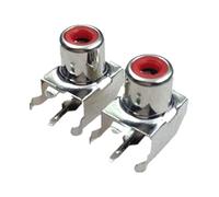 ezqnirk 5pcs by-8.4-3 par code PIN JACK 3 couleurs RCA Femme Audio Vidéo du connecteur de socket,Red