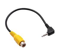 ezqnirk Plug masculin stéréo de 2,5 mm de 2,5 mm pour câble adaptateur femelle RCA adapté au convertisseur GPS AV-in Converter Vidéo Câble noir