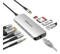 EZQuest Station d'Accueil 10 en 1 avec HDMI 4K 60 Hz, Ethernet 1 Go, USB-C Gen 2 10 Go, PD 3.0, 2 Ports A 3.0, Audio, SD/Micro SD, Compatible USB-C