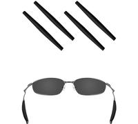 EZReplace Lot de 2 paires de chaussettes de rechange pour lunettes de soleil Oakley Whisker/Square Whisker/WireTap/A Wire/C Wire 1.0 (noir)