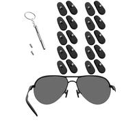 EZReplace Plaquettes de nez de rechange pour lunettes de soleil Oakley Conductor 6 OO4106/Conductor 8 OO4107/Wiretap 2.0 OX5152, Noir - 10 paires, Taille unique