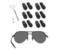 EZReplace Plaquettes de nez de rechange pour lunettes de soleil Oakley Conductor 6 OO4106/Conductor 8 OO4107/Wiretap 2.0 OX5152, Noir - 6 paires, Taille unique