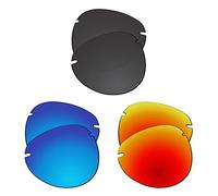EZReplace Verres de rechange compatibles avec les lunettes de soleil Maui Jim Sugar Beach MJ421-62 mm (verres polarisés) - Convient aux montures Maui Jim Sugar Beach (noir carbone + bleu glacier +