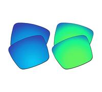 EZReplace Verres de rechange compatibles avec les lunettes de soleil Spy Optic Dirty Mo 2 (verres polarisés) - Compatible avec monture Spy Optic Dirty Mo 2 (bleu glacier + vert printemps)