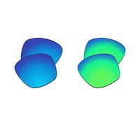 EZReplace Verres de rechange compatibles avec les lunettes de soleil Spy Optic Haight (verres polarisés) - Compatible avec les montures Spy Optic Haight (bleu glacial + vert printemps)