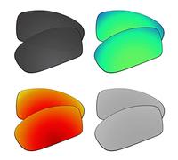 EZReplace Verres de rechange compatibles avec les lunettes de soleil Spy Optic Helm (verres polarisés) - Compatible avec les montures de casque Spy Optic (noir carbone + vert printemps + rouge feu +