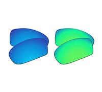 EZReplace Verres de rechange compatibles avec les lunettes de soleil Von Zipper Fulton (verres polarisés) - Compatible avec la monture Von Zipper Fulton (bleu glacier + vert printemps), Bleu glacier