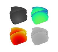 EZReplace Verres de rechange pour lunettes de soleil Oakley Bisphaera OO9400 (verres polarisés) - Compatible avec monture Oakley Bisphaera (noir carbone + vert printemps + rouge feu + argent