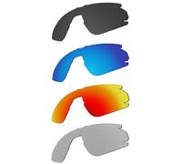 EZReplace Verres de rechange pour lunettes de soleil Oakley BXTR OO9280 (verres polarisés) - Compatible avec monture Oakley BXTR (noir carbone + bleu glacier + rouge feu + argent métallique)