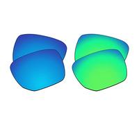 EZReplace Verres de rechange pour lunettes de soleil Oakley Ejector OO4142 (verres polarisés) - Compatible avec monture Oakley Ejector (bleu glacier + vert printemps), Bleu glacier + vert printemps,