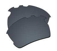 EZReplace Verres de rechange pour lunettes de soleil Oakley Flak 2.0 XL ventilées OO9188 (verres polarisés), Noir miroir, Taille unique