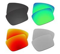 EZReplace Verres de rechange pour lunettes de soleil Oakley Heliostat OO9231 (verres polarisés) - Compatible avec monture Oakley Heliostat (noir carbone + vert printemps + rouge feu + argent