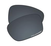 EZReplace Verres de rechange pour lunettes de soleil Oakley Holbrook OO9102 (verres polarisés) - Compatible avec monture Oakley Holbrook (polycarbonate miroir noir), Miroir en polycarbonate noir mis à