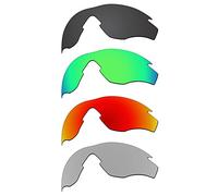 EZReplace Verres de rechange pour lunettes de soleil Oakley M2 Frame OO9212 (verres polarisés), Noir carbone + vert printemps + rouge feu + métal argenté, Taille unique