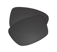 EZReplace Verres de rechange pour lunettes de soleil Oakley Square Wire 2 2014 OO4075 (verres polarisés), noir carbone, Taille unique
