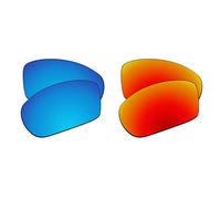 EZReplace Verres de rechange pour lunettes de soleil Oakley Straightlink OO9331 (verres polarisés), Bleu glacier + rouge feu, taille unique