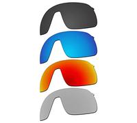 EZReplace Verres de rechange pour lunettes de soleil Oakley Sutro Lite OO9463 (verres polarisés) - Compatible avec monture Oakley Sutro Lite (noir carbone + bleu glacial + rouge feu + métal argent),