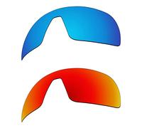 EZReplace Verres de rechange pour lunettes de soleil Oakley Sutro S OO9462 (verres polarisés) - Compatible avec monture Oakley Sutro S (bleu glacier + rouge feu), Bleu glacier + rouge feu, Taille
