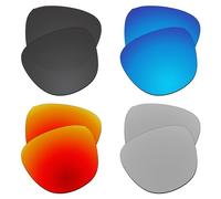 EZReplace Verres de rechange pour lunettes de soleil Oakley Thurso OO9286A (verres polarisés) - Compatible avec monture Oakley Thurso (noir carbone + bleu glacier + rouge feu + argent métallique),