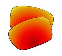 EZReplace Verres de rechange pour lunettes de soleil Oakley TwoFace OO9189 (verres polarisés), Revêtement en polycarbonate rouge feu, Taille unique