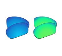 EZReplace Verres de rechange pour lunettes de soleil Oakley Valve New 2014 OO9236 (verres polarisés), Bleu glacé + vert printanier, taille unique