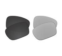 EZReplace Verres polarisés de rechange pour lunettes de soleil Oakley Fuel Cell OO9096, Noir charbon + métal argenté, taille unique