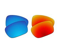 EZReplace Verres polarisés de rechange pour lunettes de soleil Oakley TwoFace OO9189, Bleu glacé + rouge feu, taille unique