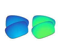 EZReplace Verres polarisés de rechange pour lunettes de soleil Oakley TwoFace OO9189, Bleu glacé + vert printanier, taille unique
