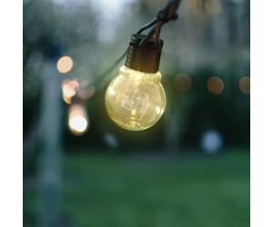 EZSOLAR Guirlande solaire 30 lumens type sphérique 10 ampoules 2700k