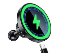 EZTOMUXE Support de téléphone magnétique sans fil avec support à boule de 20 mm pour MagSafe, boule en métal de 20 mm pour chargeur MagSafe, compatible avec les solutions de montage Bulletpoint