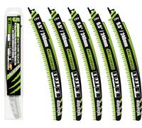 EZUVITA Lot de 5 lames de scie sabre d'élagage à dents japonaises de 240 mm, tranchant arqué 5 TPI, pour l'élagage et la coupe du bois