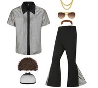 Ezuwail Costume disco des années 70 pour homme
