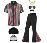 Ezuwail Costume disco des années 70 pour homme