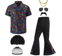 Ezuwail Costume disco des années 70 pour homme