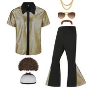 Ezuwail Costume disco des années 70 pour homme