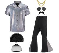 Ezuwail Costume disco des années 70 pour homme