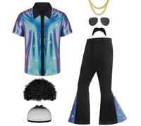 Ezuwail Costume disco des années 70 pour homme