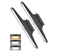 EZVALO 5000mAh(2 Pièces) LED Lampe de Base de Meuble de Cuisine, Équipée d'un Détecteur de Mouvement, 3 Températures de Couleur sans Fil, Convient aux Bureaux, Cuisines et Armoires