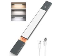 EZVALO Lumiere Cuisine Sous Meuble 38CM sans Fil à Détecteur de Mouvement Intérieur, 2200mAh Batterie Détachable, 3 Modes d’Éclairage 3 Couleurs Dimmable pour Escaliers Cuisines Placards,Noir