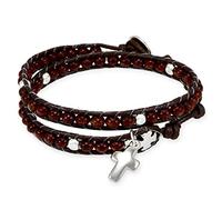 EZVFIRPDFZ Bracelet chapelet enveloppant pour homme et femme, motif échelle en bois avec breloque en forme de croix