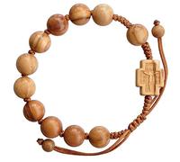 EZVFIRPDFZ Bracelet chapelet réglable en bois d'olivier 10 mm