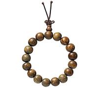 EZVFIRPDFZ Bracelet de prière unisexe fait à la main en bois de santal vert naturel 17 pour la méditation et la décompression